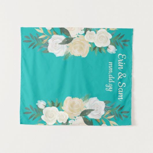 Greenery Wedding Foto Stand Backdrop Spring Boho Wandteppich (Vorderseite (Horizontal))