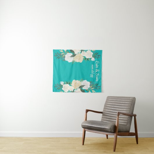 Greenery Wedding Foto Stand Backdrop Spring Boho Wandteppich (Beispiel (Horizontal))