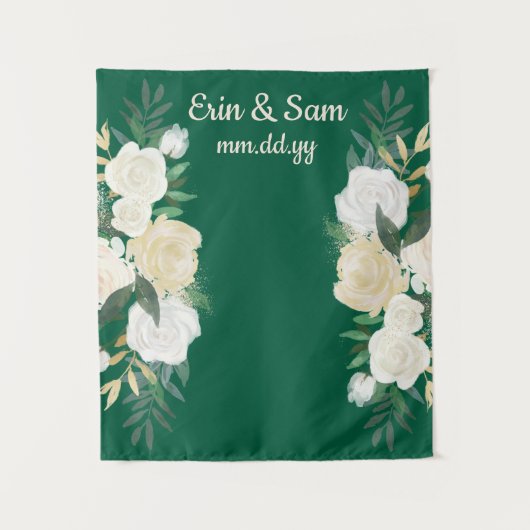Greenery Wedding Foto Stand Hintergrund Hunter Gre Wandteppich (Vorderseite)