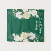 Greenery Wedding Foto Stand Hintergrund Hunter Gre Wandteppich (Vorderseite (Horizontal))