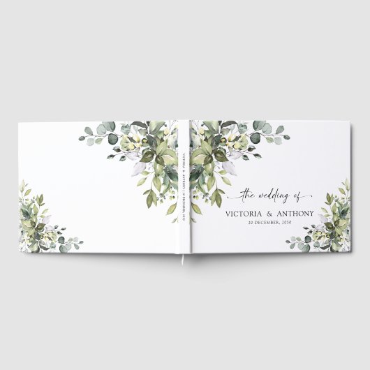 Greenery Wedding Gästebuch (Voll)