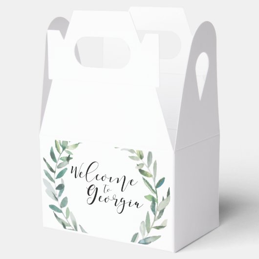Greenery Wedding Gastgeschenk Hochzeit Boxes Geschenkschachtel (Geöffnet)
