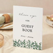 Greenery Wedding Guest Book Sign Template Einladung