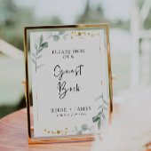 Greenery Wedding Guest Book Sign Template Einladung