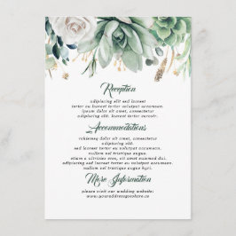 Greenery Wedding Information Guest Begleitkarte