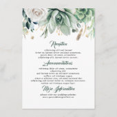 Greenery Wedding Information Guest Begleitkarte (Vorderseite)