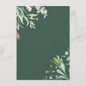 Greenery Wedding Information Guest Begleitkarte (Rückseite)
