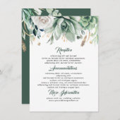 Greenery Wedding Information Guest Begleitkarte (Vorne/Hinten)