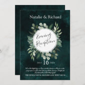 Greenery Wedding Invite, Abend Empfang Einladung (Vorne/Hinten)