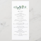 Greenery Wedding Menu Menükarte (Vorderseite)