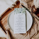 Greenery Wedding Menu Menükarte