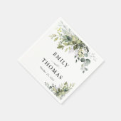 Greenery Wedding Napkins Serviette (Ecke)
