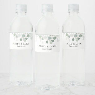 Greenery Wedding Personalisiert Wasserflaschenetikett