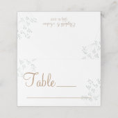 Greenery Wedding Place Card Platzkarte (Außenseite Aufgefaltet)