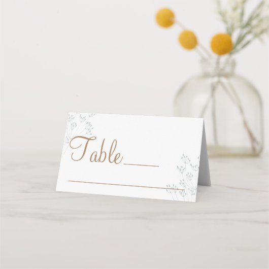 Greenery Wedding Place Card Platzkarte (Vorderseite)