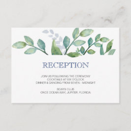 GREENERY Wedding Reception Card Begleitkarte