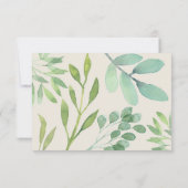 Greenery Wedding RSVP Card (Rückseite)
