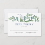 Greenery Wedding RSVP Card (Vorderseite)