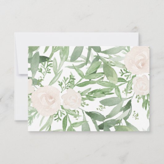 Greenery Wedding RSVP Card Einladung (Rückseite)