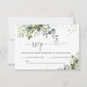 Greenery Wedding RSVP Card Karte (Vorderseite)