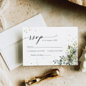 Greenery Wedding RSVP Card Karte
