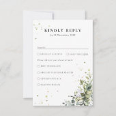 Greenery Wedding RSVP Card Karte (Vorderseite)