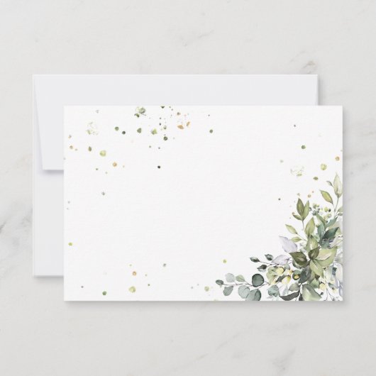 Greenery Wedding RSVP Card Karte (Rückseite)