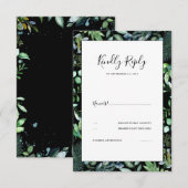 Greenery Wedding RSVP Karte (Vorne/Hinten)