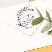 Greenery Wedding Rücksendeadresse Permastempel