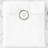 Greenery Wedding Rücksendeadressen-Aufklebers Runder Aufkleber (Tasche)