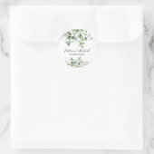 Greenery Wedding Runder Aufkleber (Tasche)