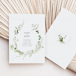 Greenery Wedding Save the Date Card