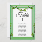 Greenery Wedding Seating Chart Card Karte (Vorderseite)