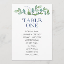 GREENERY Wedding Seating Chart, Table Plan Einladung
