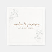Greenery Wedding Serviette (Vorderseite)