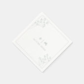 Greenery Wedding Serviette (Ecke)