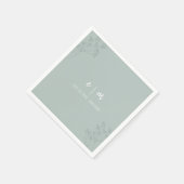 Greenery Wedding Serviette (Ecke)