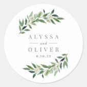 Greenery Wedding Stickers (Vorderseite)