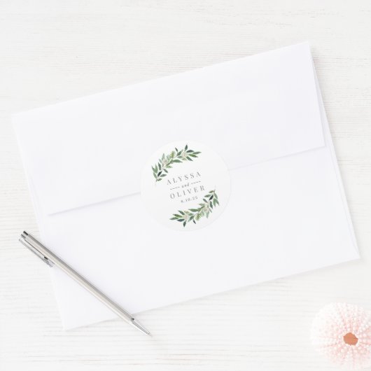 Greenery Wedding Stickers (Umschlag)