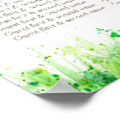Greenery Wedding Table Planner 1-9 Tische Poster (Ecke)