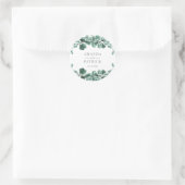 Greenery Wedding Umschlag Aufklebers Runder Aufkleber (Tasche)
