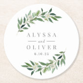 Greenery Wedding Untersetzer (Vorderseite)