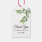 Greenery Wedding Vielen Dank Lass Liebe wachsen Geschenkanhänger (Rückseite)