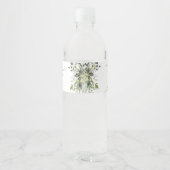 Greenery Wedding Water Bottle Labels Wasserflaschenetikett (Rückseite)