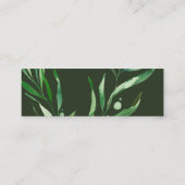 Greenery Wedding Website RSVP-Karten, Einschließun Mini Visitenkarte (Rückseite)