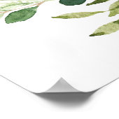Greenery Wedding Welcome Sign - Alles Gute Poster (Ecke)