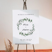 Greenery Wedding Willkommenszeichen Poster