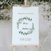 Greenery Wedding Willkommenszeichen Poster