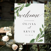 Greenery Wedding Willkommenszeichen Poster