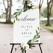 Greenery Wedding Willkommenszeichen Poster